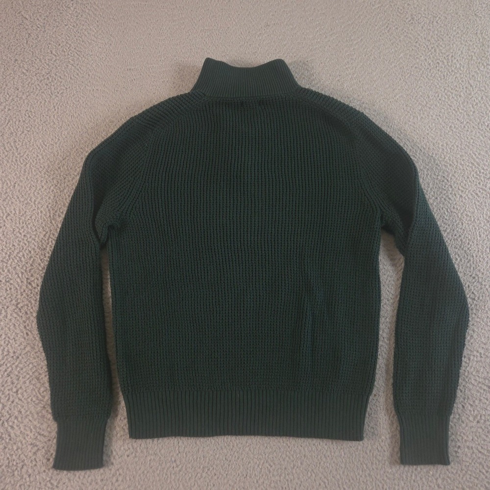 J.Crew Sweater Mens Medium Waffle Knit 1/2 Zip Pullover Cotton Mock Neck NEW $90 - Picture 7 of 10